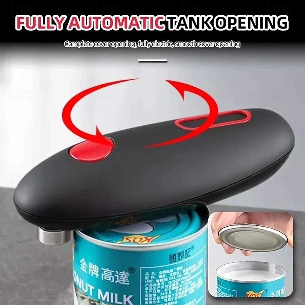 2025年 1個の電動缶切り、ボトルオープナー、シンプルな缶切り、滑らかなエッジの自動缶切り、電動缶切り、キッチン関節炎や高齢者向け、キッチン小型ツール、ツール、アウトドアキャンプ  コレクション – $19.99 –P2