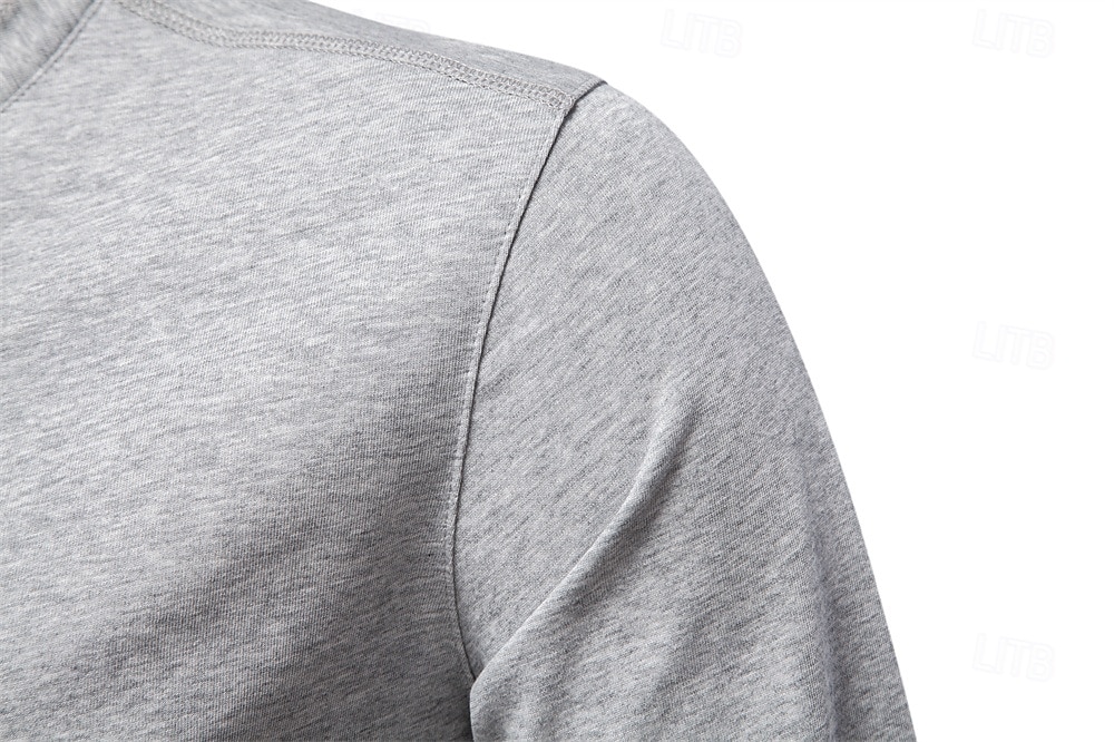 Homme Chemise en coton manche longue Couleur Pleine Frais Quotidien Occasionnel Boutons Henley École Entraînement Extérieur Toutes saisons Gris foncé Blanche Bleu T-shirt Henley de 2025 ? $32.99 –P21