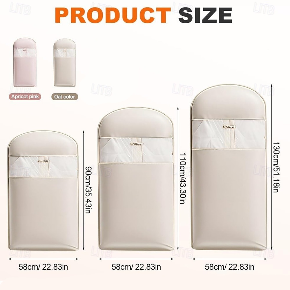 Ensemble de 3 sacs à vêtements suspendus peu encombrants avec fermeture éclair à compression automatique, housse anti-poussière pour manteaux, doudounes, organisateur de vêtements de placard avec de 2025 ? $29.99 –P10
