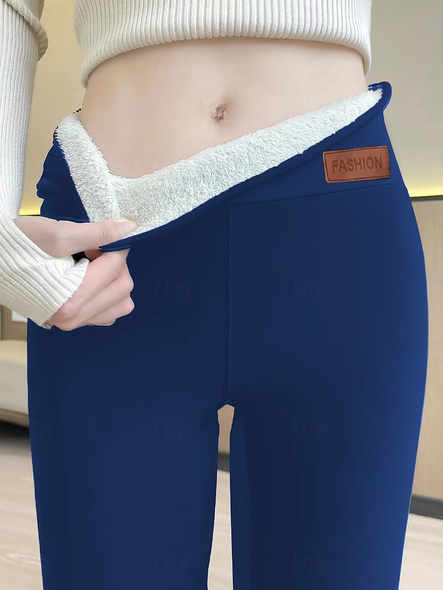 Жен. леггинсы на флисовой подкладке Виноделие Колготки Леггинсы Отпуск Винтаж Этнический стиль Полная длина Завышенная Сплошной цвет Полотняное плетение Высокий вырез Сохраняет тепло Комфорт 2026 - $24.99 –P2