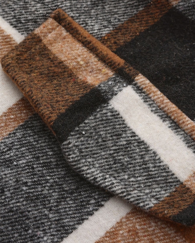 Per uomo Giacca Camicia Giacca Casual Vacanza Quotidiano Calore Termico Tasca Primavera Autunno Plaid Moda Classico Bavero Regolare Grigio scuro Giallo Arancione Grigio chiaro Rosé Giacca del 2026 a $28.99 –P13