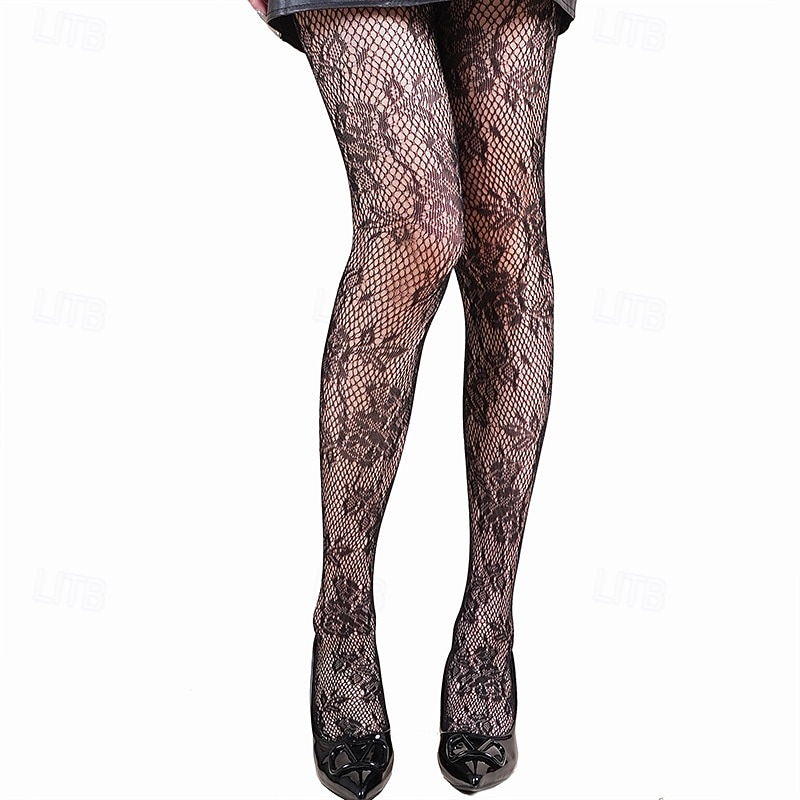 2025年 女性用ハロウィン柄網タイツ - 蜘蛛の巣、ドクロ、ゴシックデザインの黒の透けパンスト。魔女、吸血鬼、不気味なパーティー衣装にぴったりのセクシーなコスチュームストッキング。 コレクション – $9.99 –P3