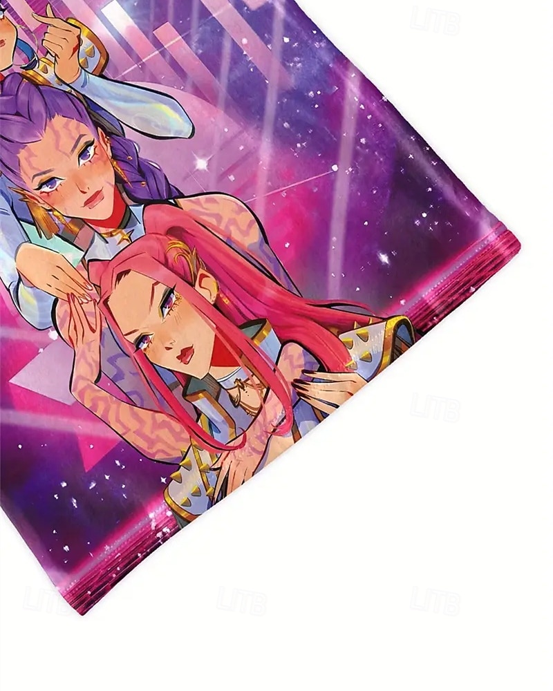 K-Pop Demon Hunter, trendiges Anime-T-Shirt für Mädchen im Sommer, kurzärmelig, atmungsaktiv und bequem, bedrucktes Kindermode-T-Shirt, Freizeitkleidung, verspielter Stil, süßes Design, lustige 2025 - $11.99 –P5