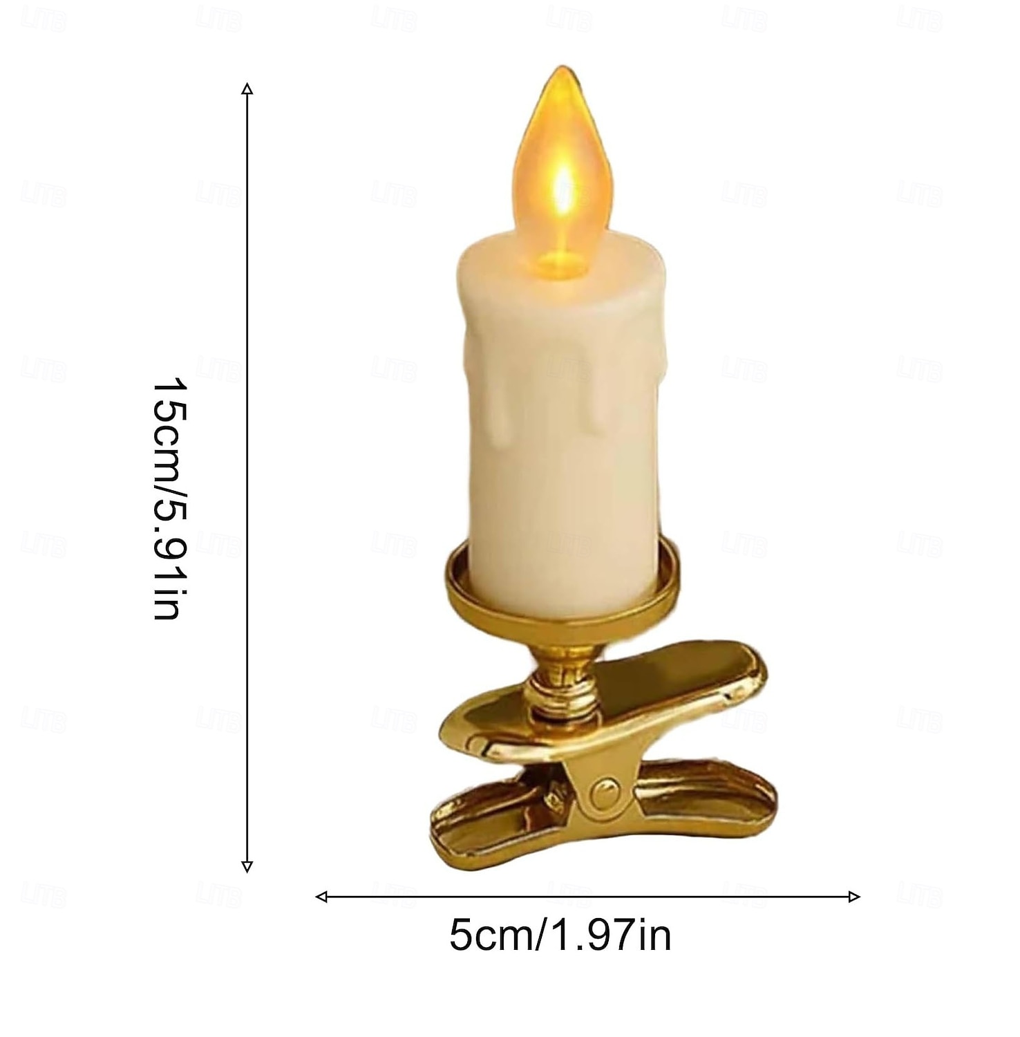 Clip-On Flameless Candle Lights LED Cone-Shaped Festival Clip Candle Flickering Clip-On Taper Candle Stick with Removable Clips for Holiday Home Garden and Wedding Parties 2025 - $10.99 –P9