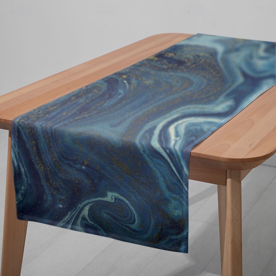 1PC Runners da tavola blu rendering - Tovaglia rettangolare stampata in digitale per ristoranti banchetti decorazioni per matrimoni (33x180cm/13x70.5in) del 2026 a $12.99 –P2