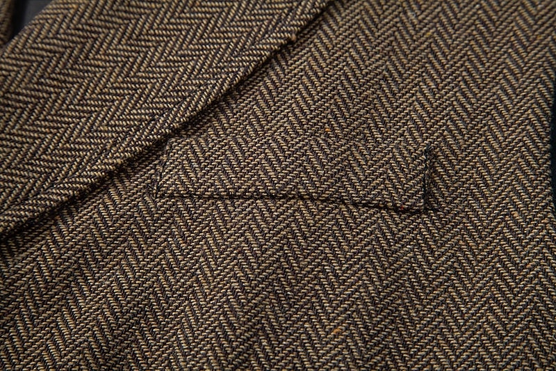 Herre سترة Veste Feriereise Daglig Bryllupsfest Stevnemøte Årgang Mote Vår Høst Lomme Knapper Polyester Tweed Bekvem عادي Fiskebein Dobbeltkneppet Hakkjakkeslag Normal Burgunder kaffe Grå Vest 2025 - $35.99 –P10