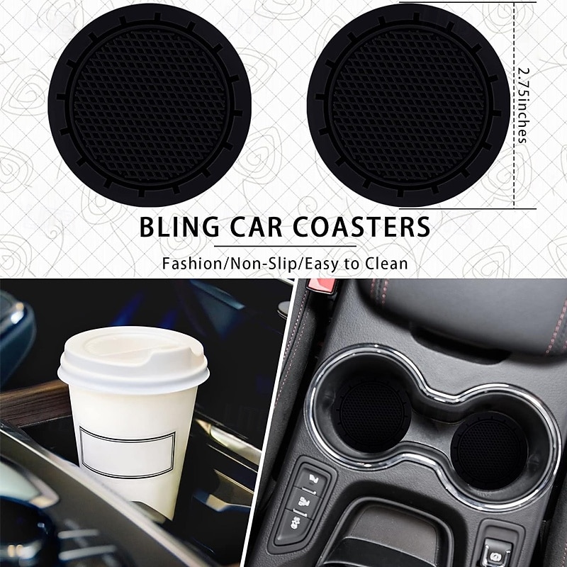 10 Pcs Steering Wheel Cover Set for Women 14.5-15 Inch Car Accessories with Seat Belt Shoulder Pad Seatbelt Cover Cup Holder Start Button Ring Sticker Air Vent Clip 2026 - $29.99 –P12