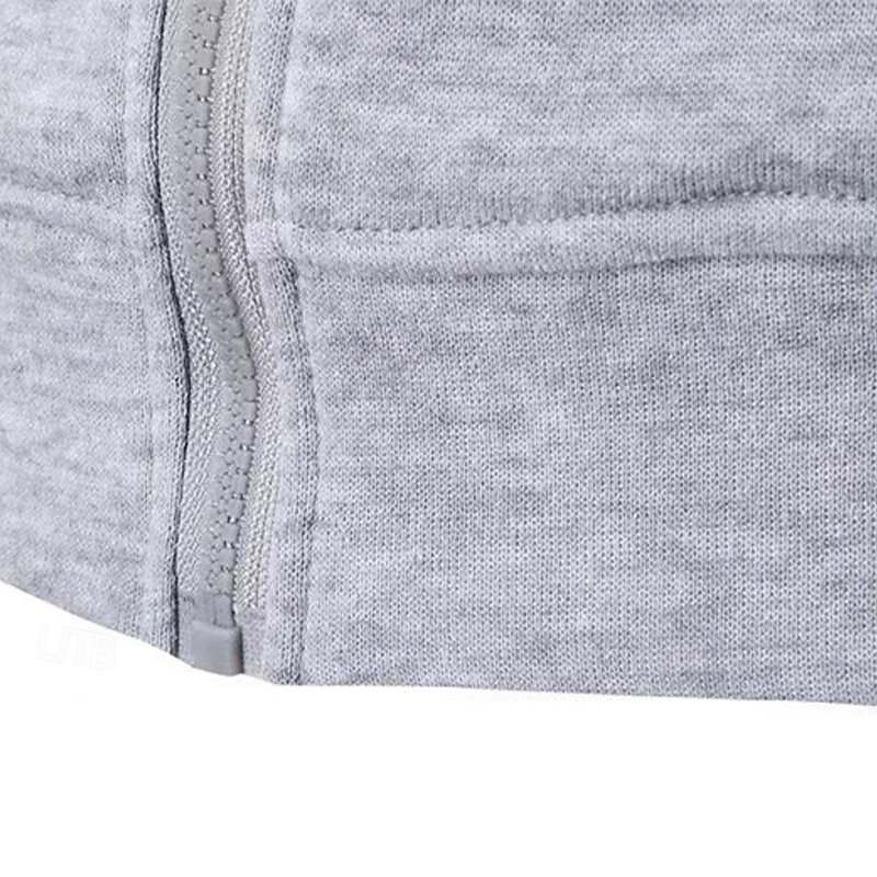 Men's Hoodie Full Zip Hoodie Light Grey Hooded Plain Zipper Pocket Casual Daily Sports & Outdoor Streetwear Cool Sportswear Spring &  Fall Clothing Apparel Hoodies Sweatshirts  Long Sleeve Loose Fit 2026 - $19.99 –P9