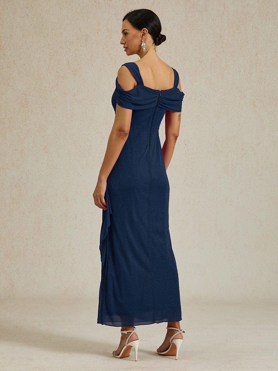 Dámské Maxi šaty Plášťové šaty Elegantní Večírek Narozeniny Pevná barva Bez rukávů Hranatý Královská modř Léto 2025 - $99.99 –P2