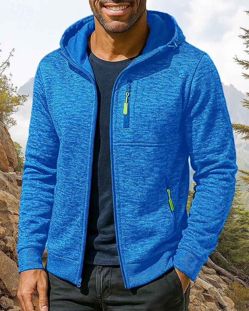 Men's Hiking Jacket Sport Jacket Outdoor Thermal Hiking Outfits Hiking Clothes Winter Autumn / Fall Top Camping / Hiking / Caving Running Solid Color Dark Grey Black Army Green 2026 - $25.99 –P12