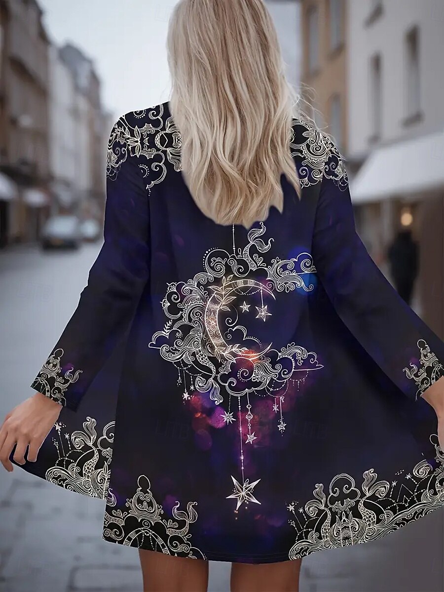 Femmes Manteau d'Hiver Trench Léger Confortable Imprimé Front ouvert ancien Mode Occasionnel Fleuri Vacances Occasionnel Long Sans Col Coupe régulière manche longue Vêtements d'extérieur Rouge Violet de 2025 ? $19.99 –P1