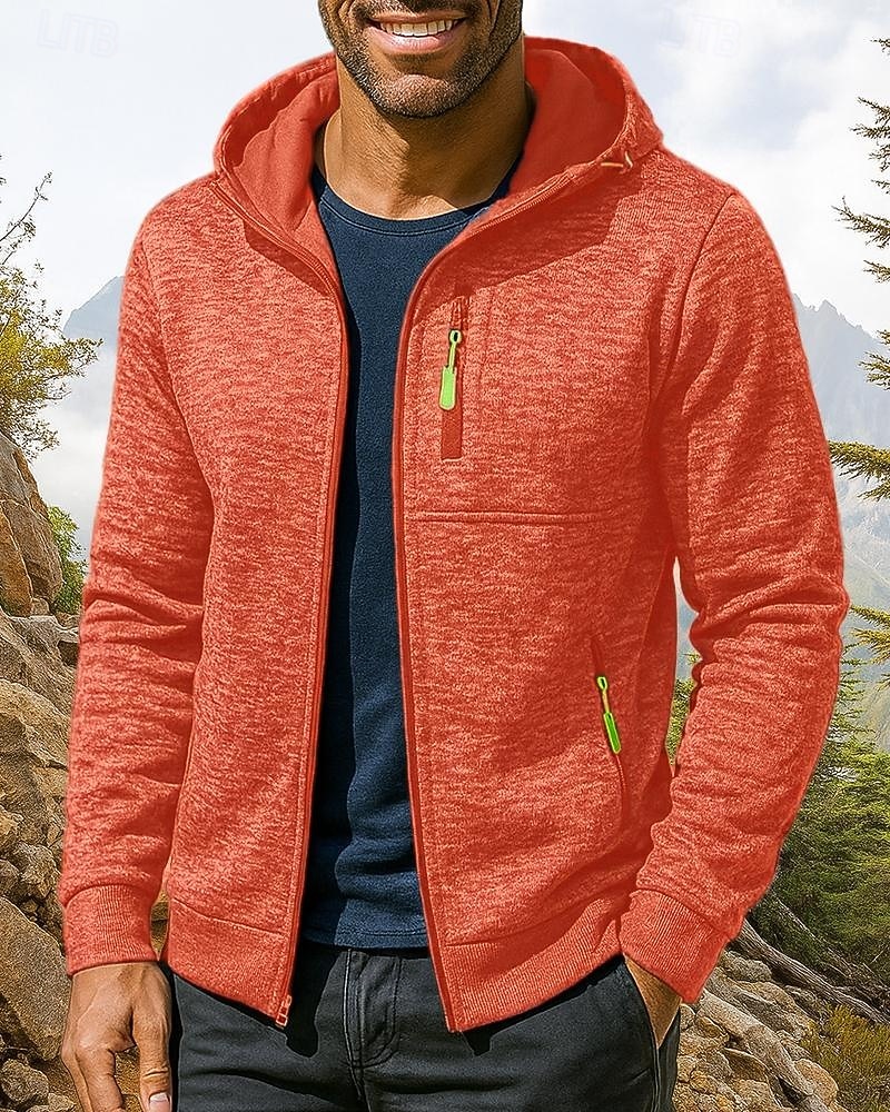 Men's Hiking Jacket Sport Jacket Outdoor Thermal Hiking Outfits Hiking Clothes Winter Autumn / Fall Top Camping / Hiking / Caving Running Solid Color Dark Grey Black Army Green 2026 - $25.99 –P10