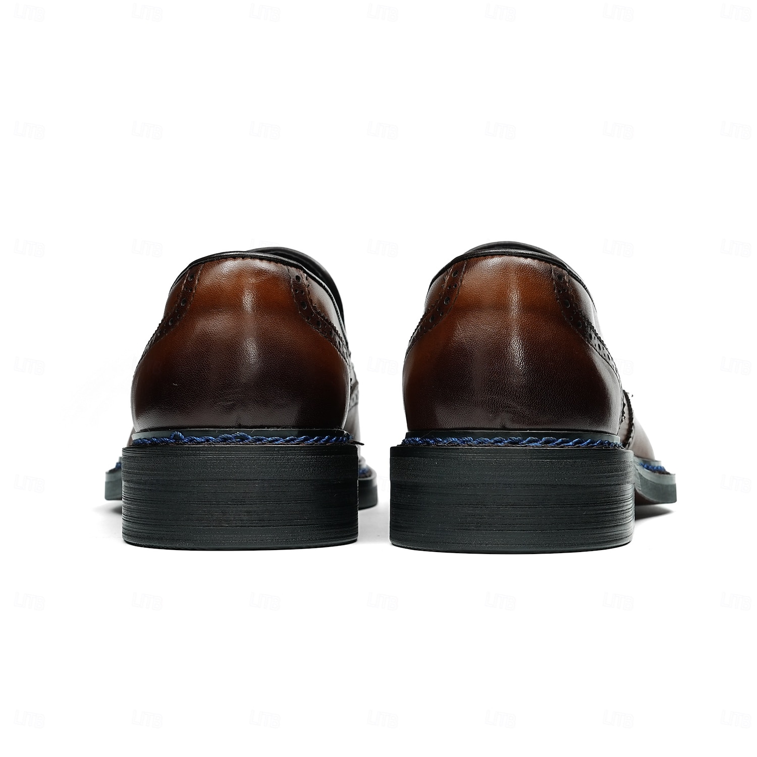 Heren leren loafers met kwastjes - klassieke brogueschoenen van echt koeienhuid met geperforeerde details, instapschoenen voor zakelijk gebruik, op kantoor, op bruiloften en bij elegante gelegenheden 2026 - $119.99 –P5