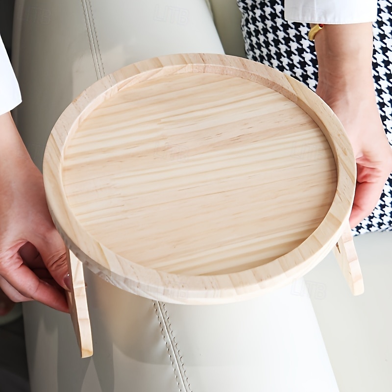 Mesa con reposabrazos para sofá estable, 1 bandeja con clip para mesa con reposabrazos, fija automáticamente la superficie de la mesa, perfecta para espacios pequeños, un gran regalo para familiares y 2025 - $18.99 –P2