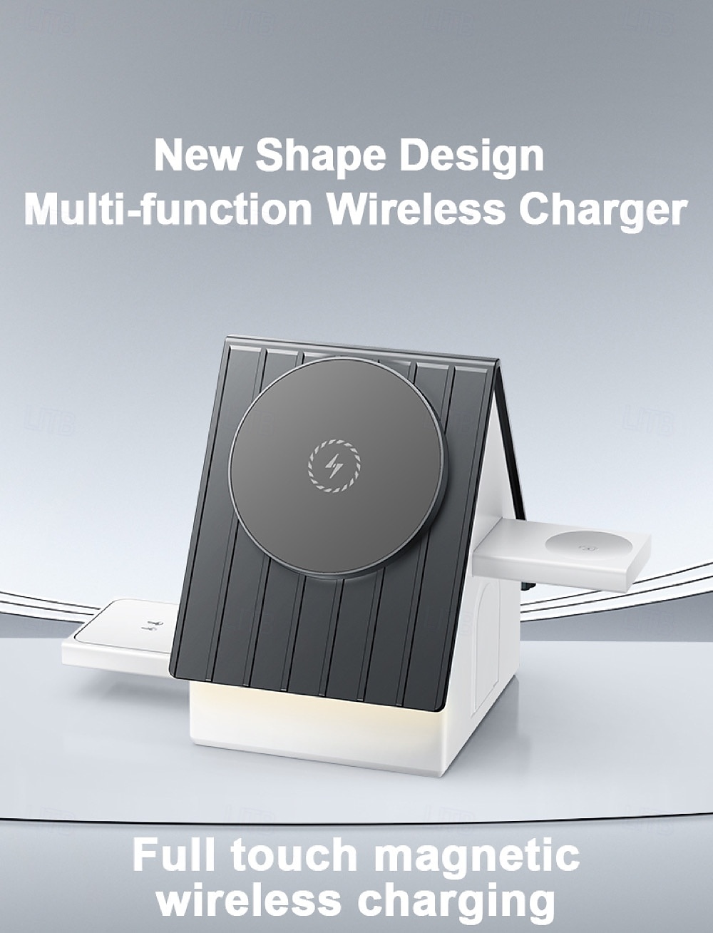 2025年 ワイヤレスチャージャー ワイヤレス充電パッド ワイヤレス充電スタンド 折りたたみ式充電ステーション MagSafe ユニバーサル 磁石バックル 用途 携帯電話 Apple Watch Series 4 AppleWatchシリーズSE / 6/5/4/3/2/1 Apple Watch Series 3  コレクション – $39.99 –P1