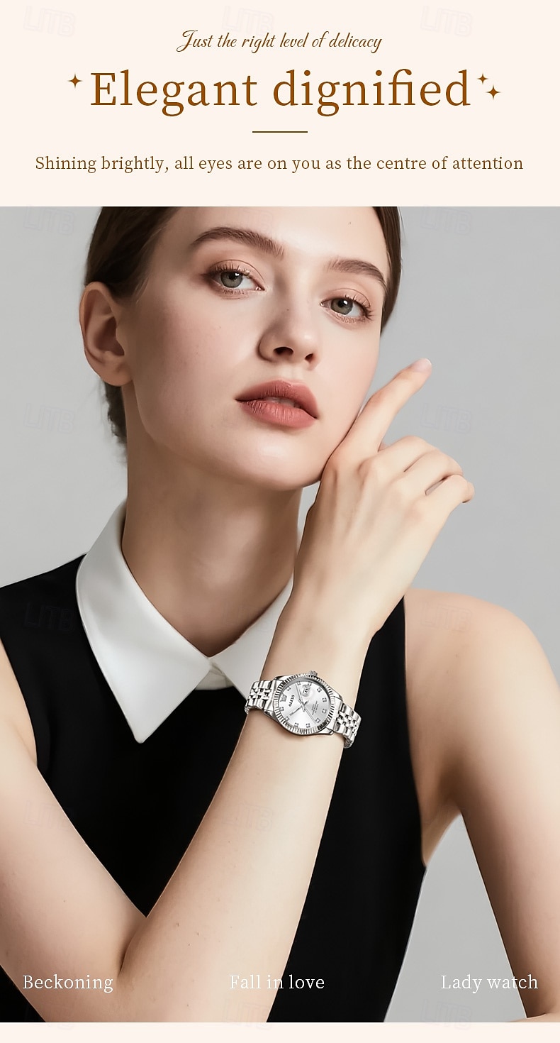 OLEVS Mother's Day Gift for Women Quartz Watch Minimalist Fashion Business Wristwatch Luminous Calendar Waterproof Decoration Alloy Watch 2026 - $38.99 –P9