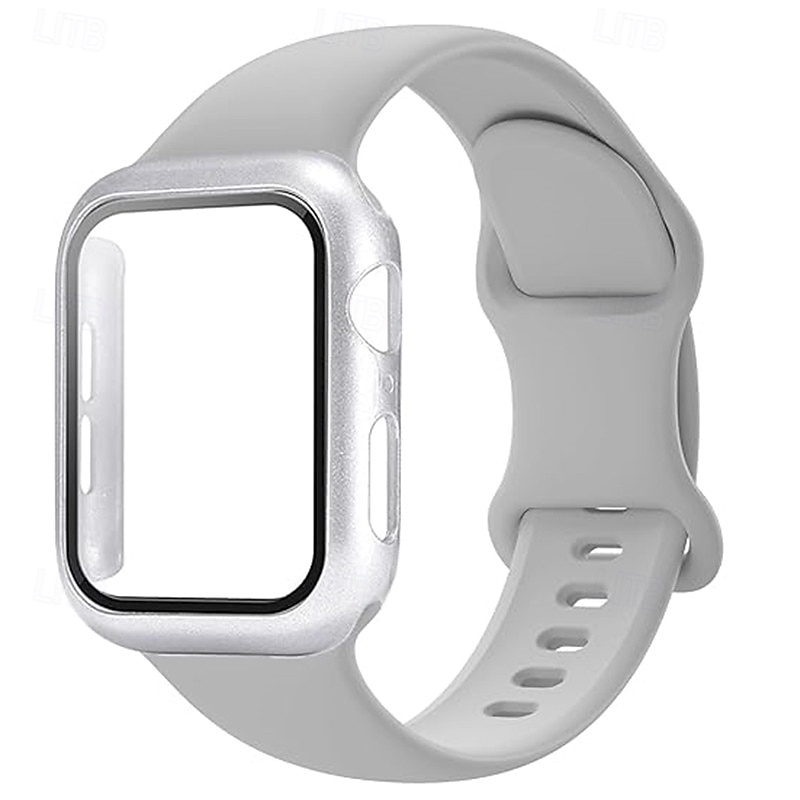 Pulseira Esportiva Fecho Moderno Compatível com Pulseira Apple Watch 38mm 40mm 41mm 42mm 44mm 45mm 49mm com caixa Mulheres Homens Antichoque Silicone pulseira de substituição para iwatch Ultra 2 de 2025 por $10.99 –P13