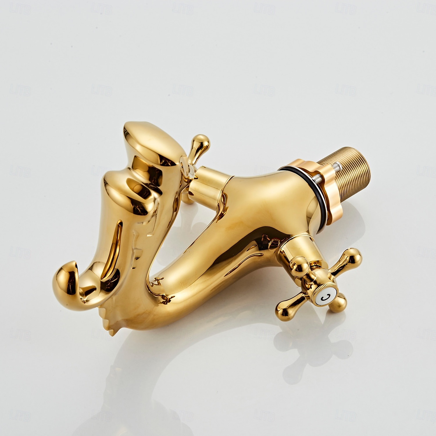 Waschbeckenarmatur - Klassisch Chrom / Ölgeriebene Bronze / Antikes Messing Mittelset Zwei Griffe Ein LochBath Taps 2025 - $161.99 –P6