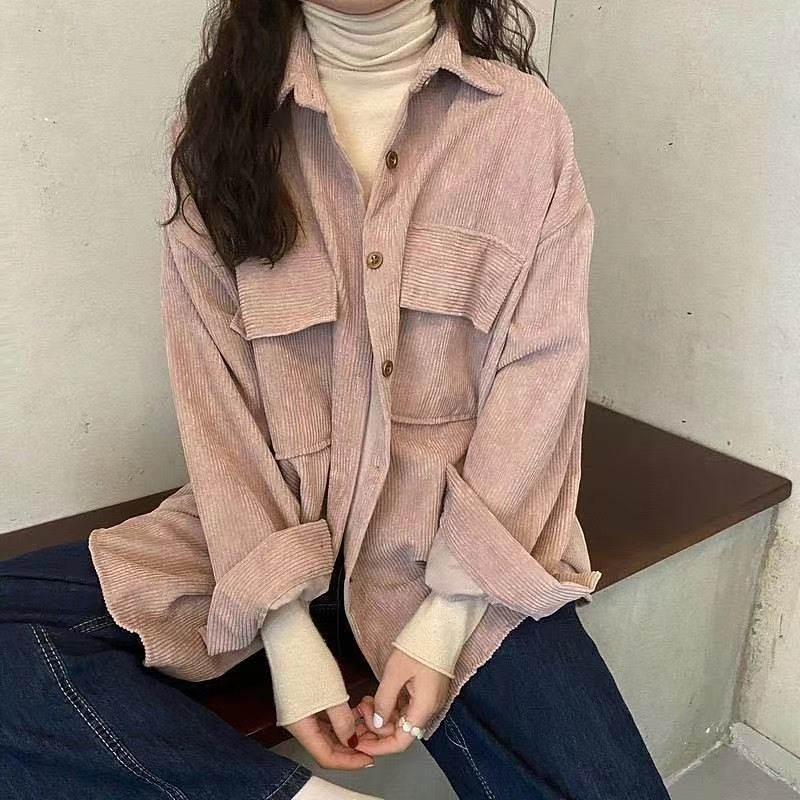 Damesoverhemd effen kleur elegant vintage dagelijks lange mouw bisschopsmouw overhemd kraag lange tops werk dagelijks uitgaan roze bruin abrikoos lente herfst winter lente, herfst, winter 2025 - $28.99 –P6