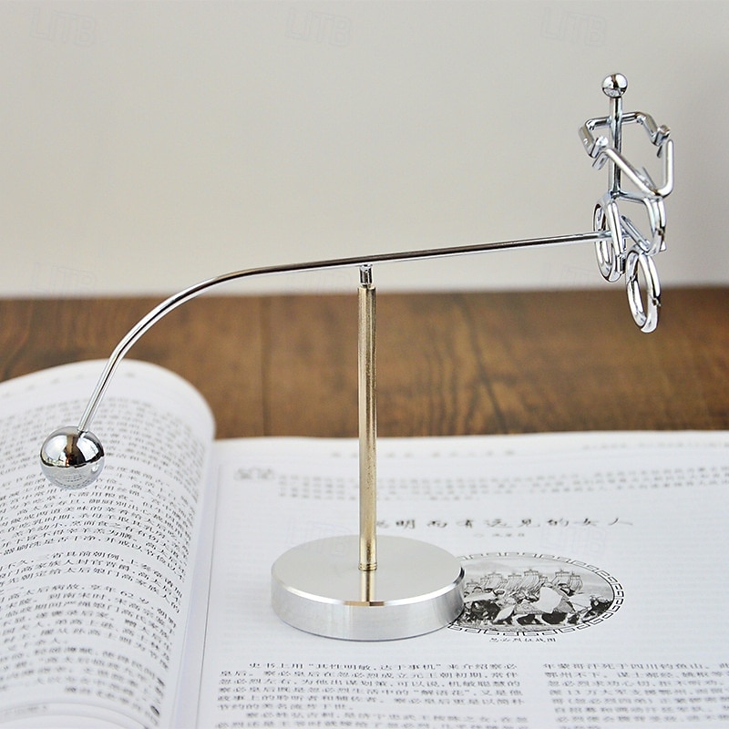 Stalowa rzeźba równoważąca, zabawka do balansowania, sztuka kinetyczna, zabawka do balansowania, nauka dekompresyjna, psychologia, dekoracja biura domowego, zabawka na biurko 2026 - $11.27 –P5