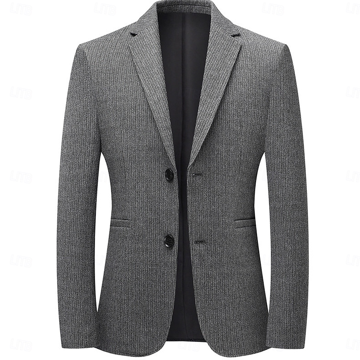 Homme Veste blazer Blazer en Tweed Col cranté Léger Couleur Unie Blazer Kaki Grise Coupe sur mesure à boutonnage simple à 2 boutons de 2025 ? $90.99 –P1