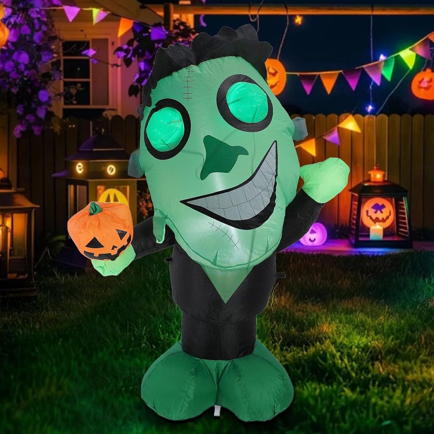 2025年 1個 1.2m/3.9フィート ハロウィン風 手持ちカボチャ ライト付き インフレータブルエアモデル エフェクトアイ 屋内外 中庭 芝生 パーティー ハロウィン フェスティバル 雰囲気 装飾ライト EU/US/UK/AU pl  コレクション – $46.99 –P8