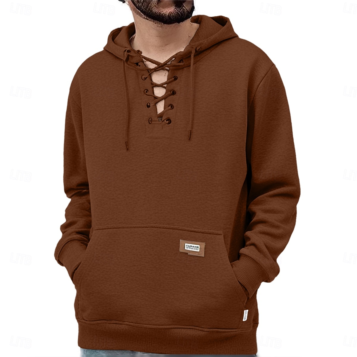 Per uomo Felpa con cappuccio Maglione Felpa con cappuccio in pile Felpa con cappuccio foderata in pile Nero Verde militare Caffè Verde chiaro Grigio Con Cappuccio Semplice Coulisse Sport & Outdoor del 2025 a $23.99 –P4