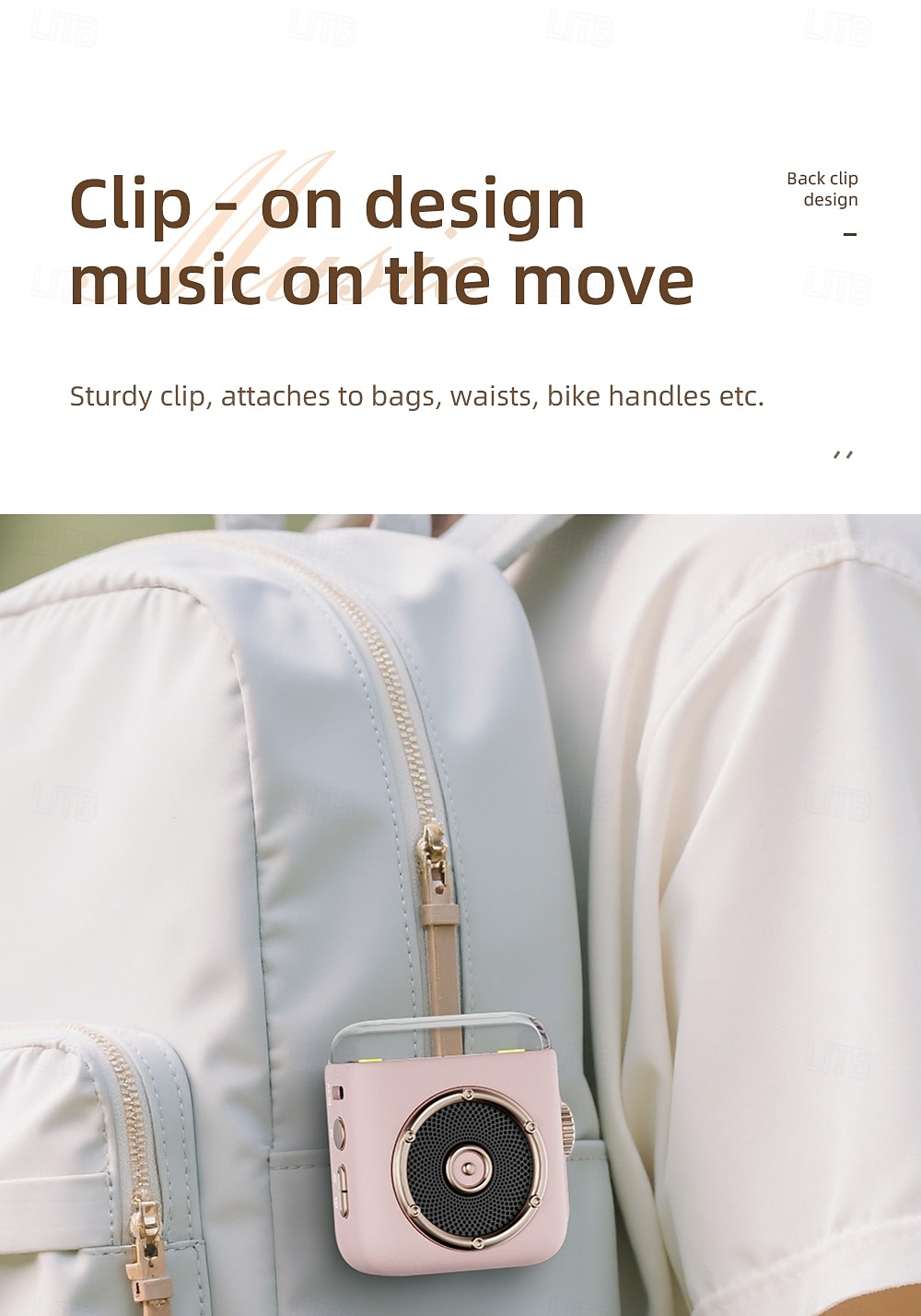 Магнитная мини-колонка Bluetooth P6, небольшая портативная беспроводная Bluetooth-колонка с громким звуком, часами, ночником и поддержкой TF-карт для домашнего офиса, путешествий на природе, кемпинга, 2025 - $24.99 –P5