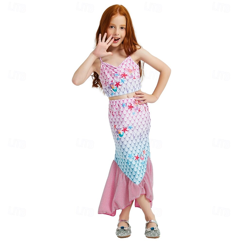 Die kleine Meerjungfrau Kleine Meerjungfrau Prinzessin Meerjungfrau Kleid Themenparty-Kostüm Cosplay Film Cosplay for Mädchen Kinder Karneval Maskerade Party Ferien 2025 - $29.99 –P3