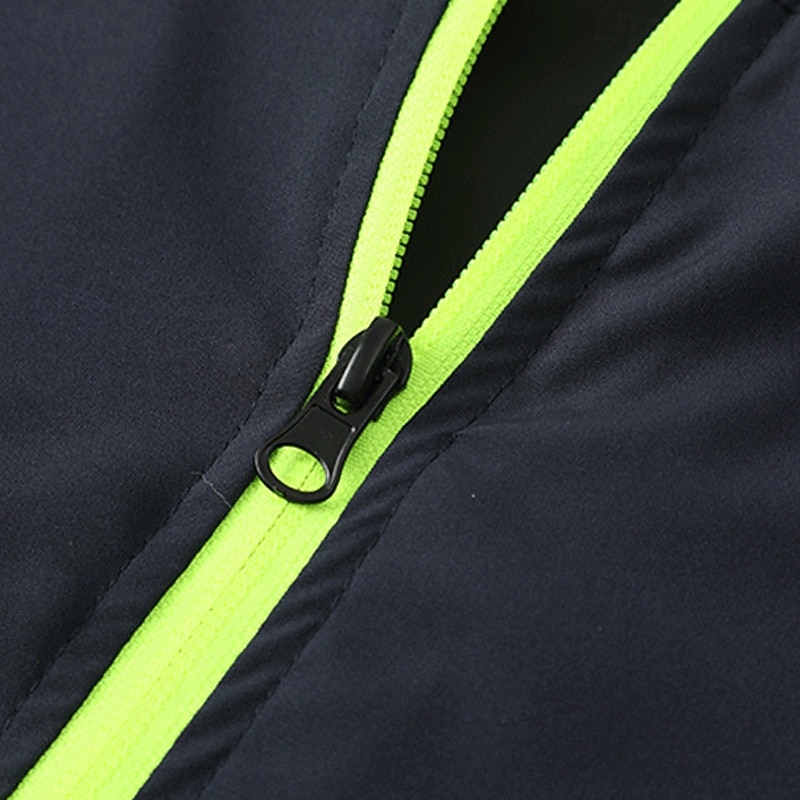 Herren Outdoorjacke Windbreaker Wanderjacke Urlaub Täglich Atmungsaktiv Tasche Spleißen Frühling Herbst Farbblock Mode Klassisch Stehkragen Regulär Schwarz Hellgrau Armeegrün Dunkelblau Dunkelgray 2025 - $34.99 –P5