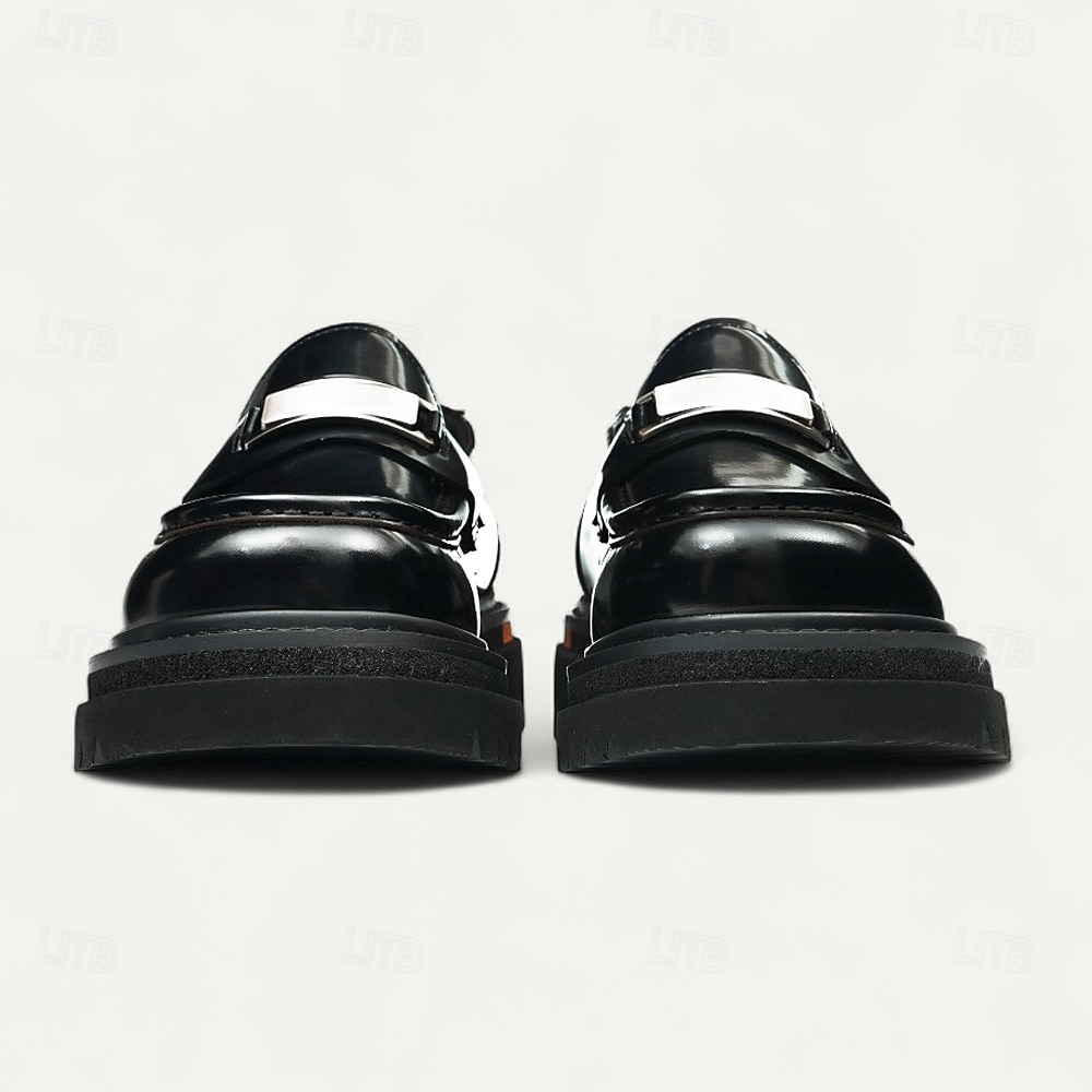 Мужские коричневые кожаные пенни-лоферы с металлической пряжкой – классические туфли для деловых встреч, официальных мероприятий и офиса. 2025 - $109.99 –P19