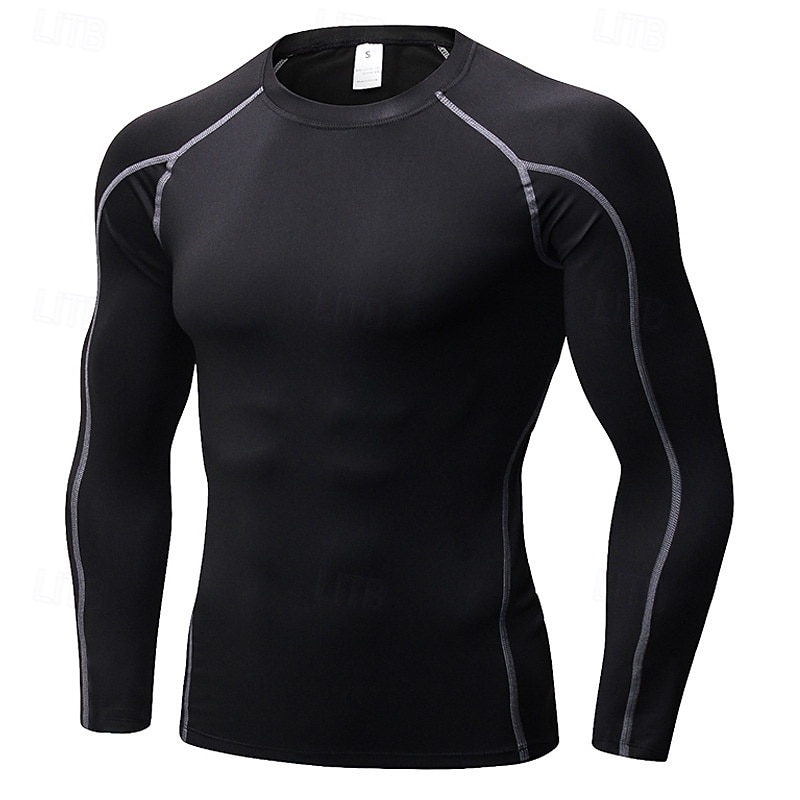 Per uomo Maglia a compressione Strato di base per l'allenamento T-shirt Fitness Manica Lunga Top Athleisure Autunno Asciugatura Rapida Palestra Pallacanestro Atletico abbigliamento sportivo del 2025 a $20.99 –P8