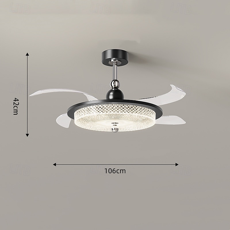 LED-Deckenventilatoren dimmbar mit Fernbedienung 106 cm Deckenleuchte mit Acryl-Lampenschirm Kronleuchter Schlafzimmer Wohnzimmer 2025 - $545.79 –P8