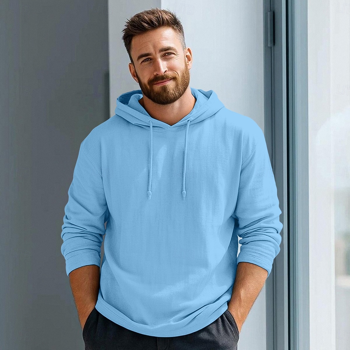 Homme Sweat à capuche T-shirt en lin manche longue À capuche Été Printemps Couleur Unie Uni ancien Bohème Occasionnel Bord écru Vacances Rue Occasionnel Blanche Rose Claire Rouge Bordeaux T-shirt de 2025 ? $23.99 –P2