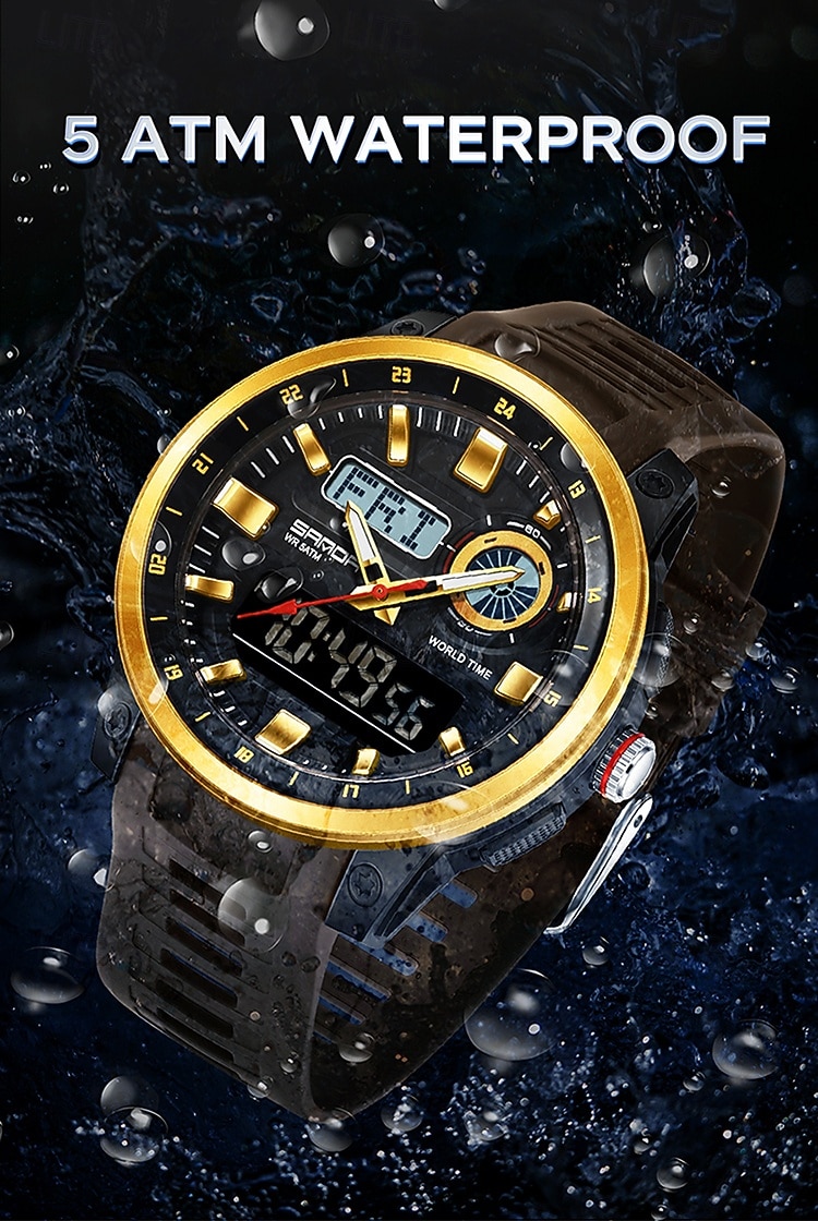 SANDA Fashion Brand Sport Electronics Watches Gift for men Outdoors Analog Digital Man Watch Luminous Waterproof Backlight Wristwatch 2026 - $35.99 –P15