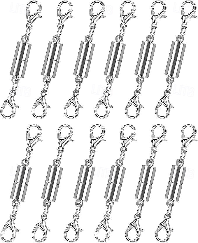 Pacote com 12 fechos e fechos magnéticos para colar. Extensor de joias com ímã forte. Fecho magnético para colar, ideal para fazer pulseiras e colares. Banhado a ouro e prata. de 2025 por $11.99 –P2