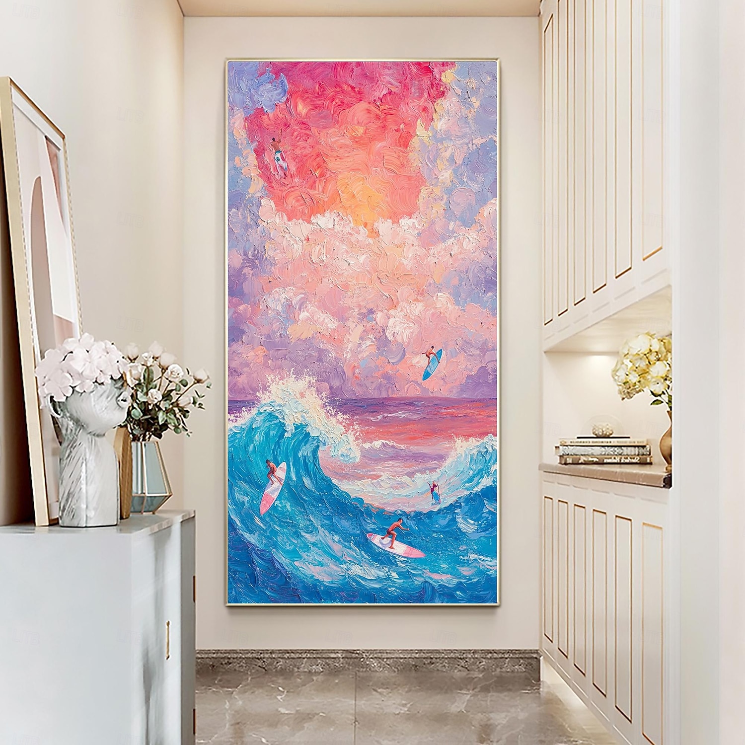 Handmade Original Seascape Oil Painting On Canvas Wall Abstract Ocean Waves Painting for Home Decor With Stretched Frame/Without Inner Frame Painting 2025 - $100.99 –P10