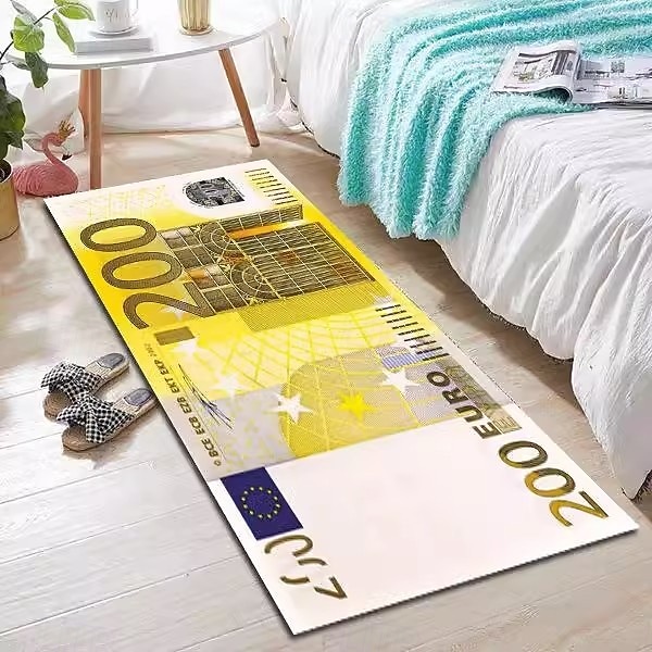 tapis créatif en forme de dollar, tapis de sol au design monétaire pour la cuisine, la chambre, la table de chevet, l'entrée et la décoration de la maison de 2026 ? $20.99 –P15