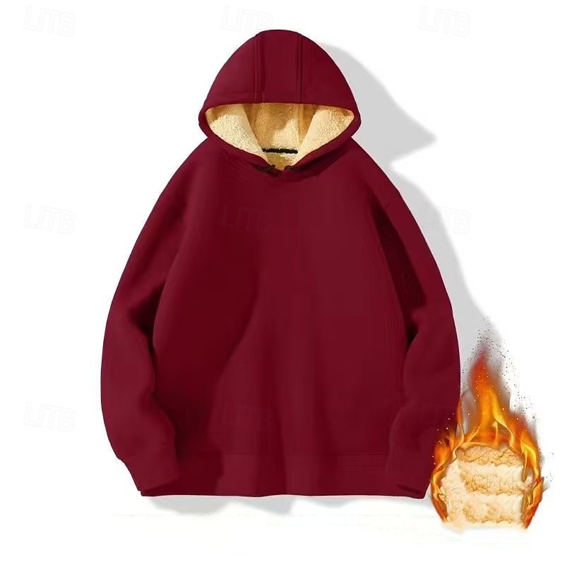 Homme Sweat à capuche Sweat à capuche en polaire Abricot Noir Jaune Vin Rouge À capuche Uni Cordon de serrage Sport & Loisir Quotidien Fête Polyester Streetwear Basique Occasionnel Automne Hiver de 2025 ? $19.49 –P9