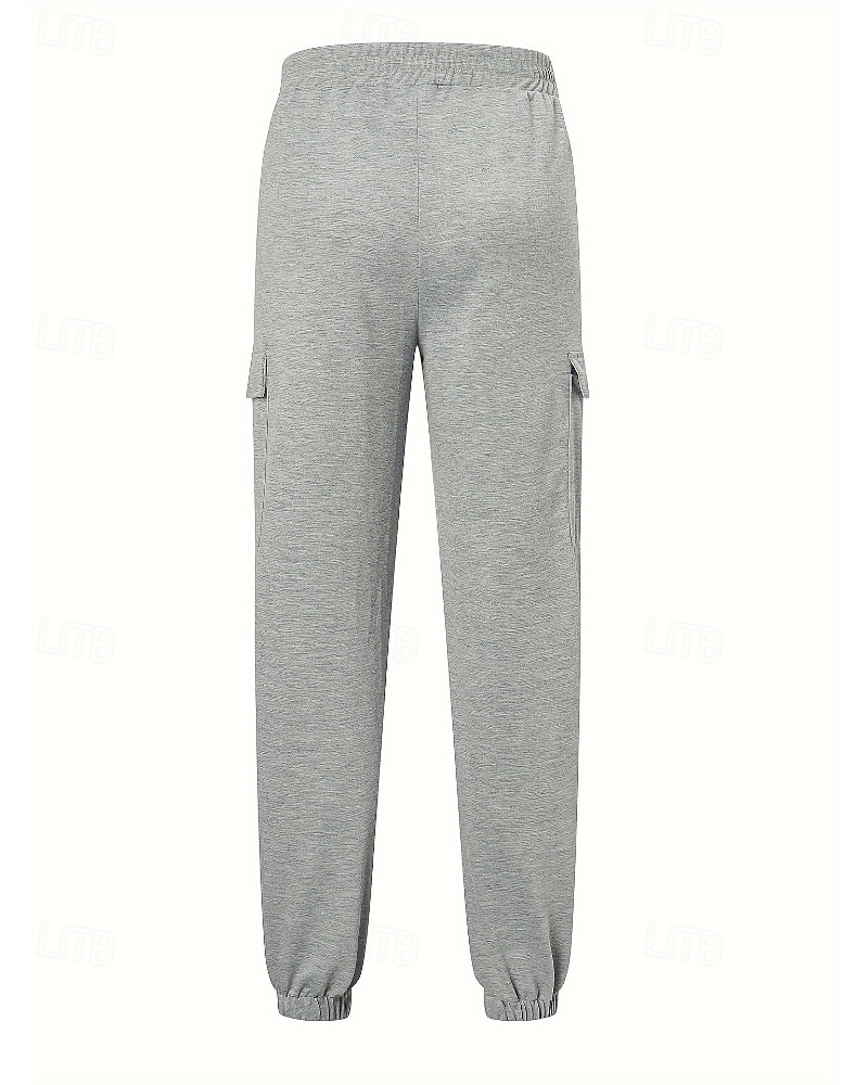 Women's Cargo Pants Slacks Streetwear Casual Full Length Natural Plain Pocket Elastic Waist Comfortable Street Holiday Daily Wear Grey Black Army Green Fall Regular Fit 2026 - $29.99 –P6