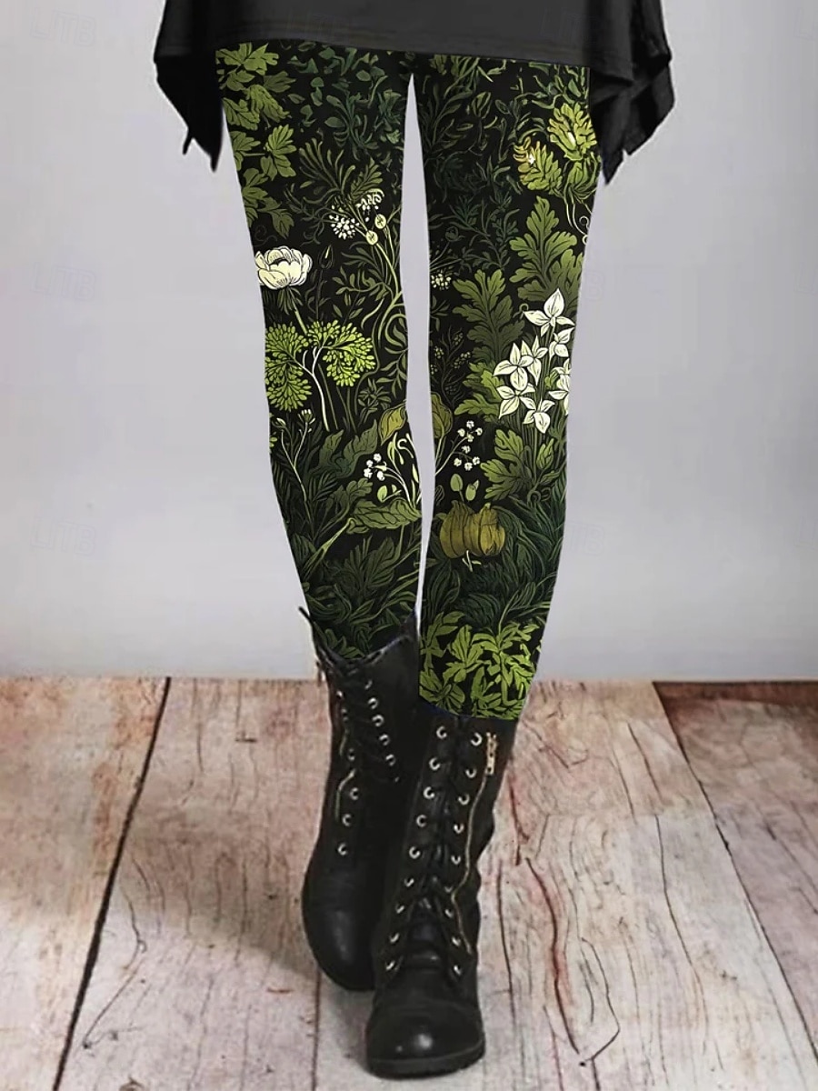 Mulheres Calças Leggings Leggings aconchegantes Roupa de rua Casual Comprimento total Cintura Alta Floral Cintura elástica Imprimir Respirabilidade Confortável Com Stretch Férias Rua Roupa Diária de 2025 por $18.99 –P1
