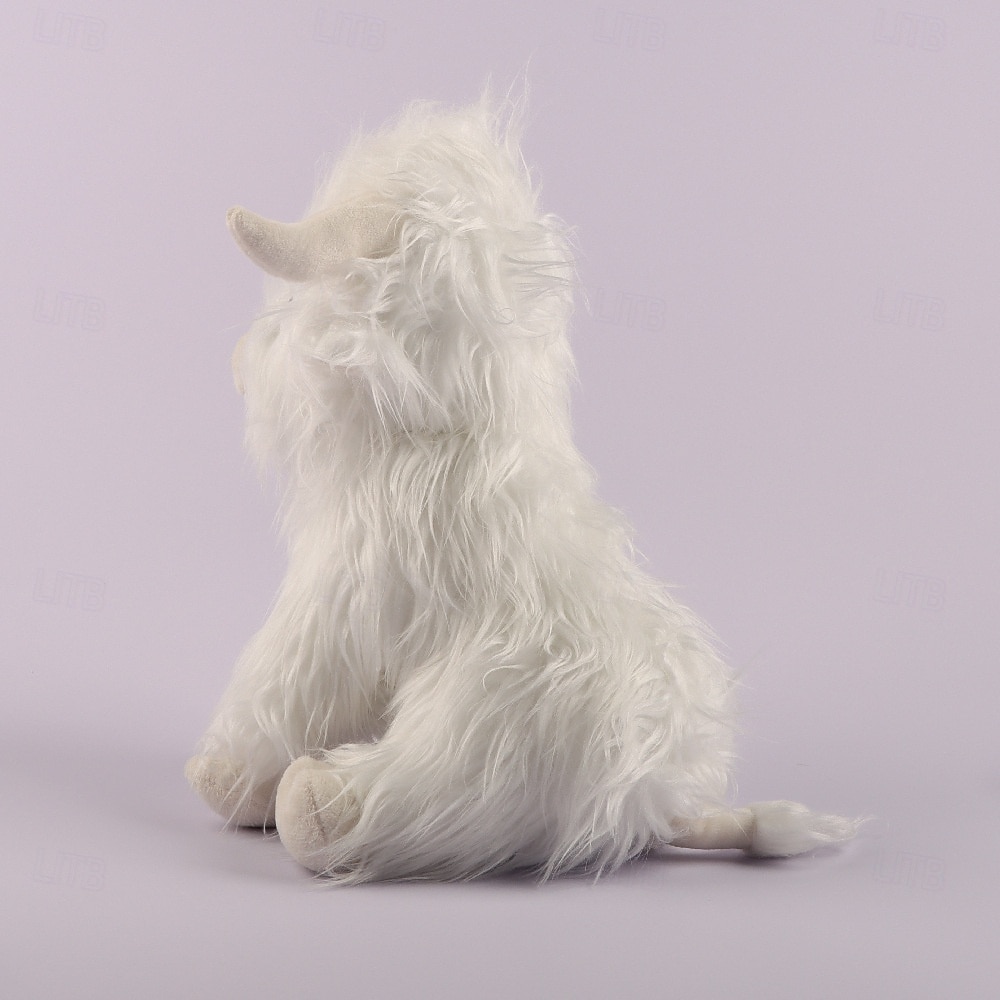 لعبة محاكاة بقرة المرتفعات المحشوة الناعمة لعبة حيوانية واقعية بقرة المرتفعات كاواي هدية للأطفال للأولاد والبنات هدية عيد ميلاد 2026 - $23.99 –P10