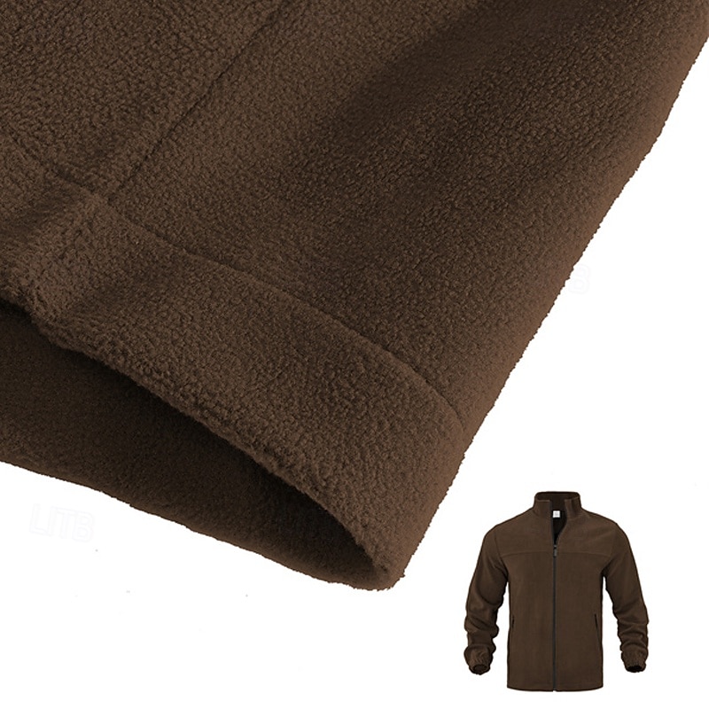 Per uomo Giacca Invernale Giacca in Pile Giacca Casual Vacanza Quotidiano Calore Termico Tasca Pile Autunno Inverno Semplice Moda Streetwear Collo alla coreana Regolare Nero Avorio Viola Arancione del 2025 a $33.99 –P5