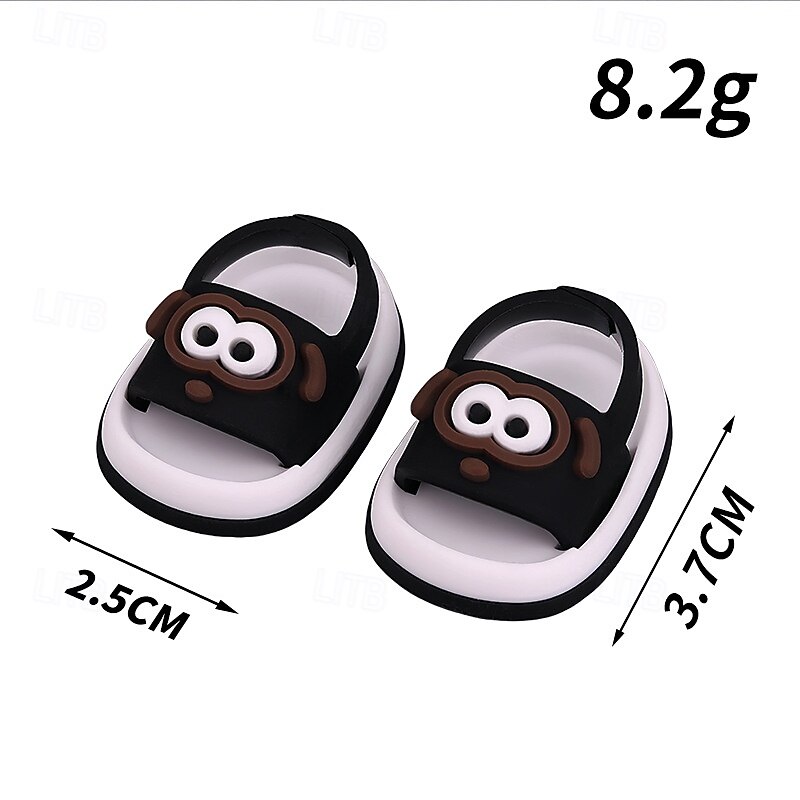 1 par dukkesko til 17 cm dukke, søte minisko, tilbehør til 17 cm dukker, sittende stående serie silikondukke-regnsko (uten dukke) 2025 - $11.49 –P4