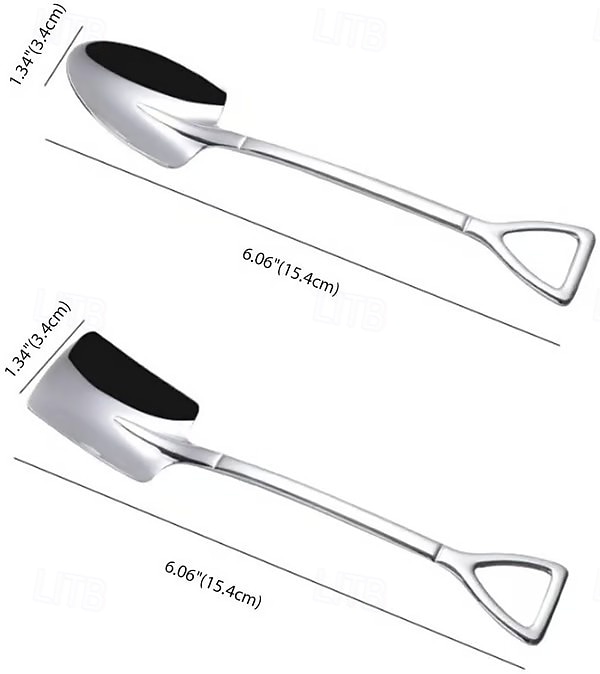 4 cucchiai a pala in acciaio inossidabile, mini cucchiaini da dessert a pala creativi e carini, stoviglie in acciaio inossidabile per la casa per anguria, gelato, coppie del 2025 a $8.99 –P6