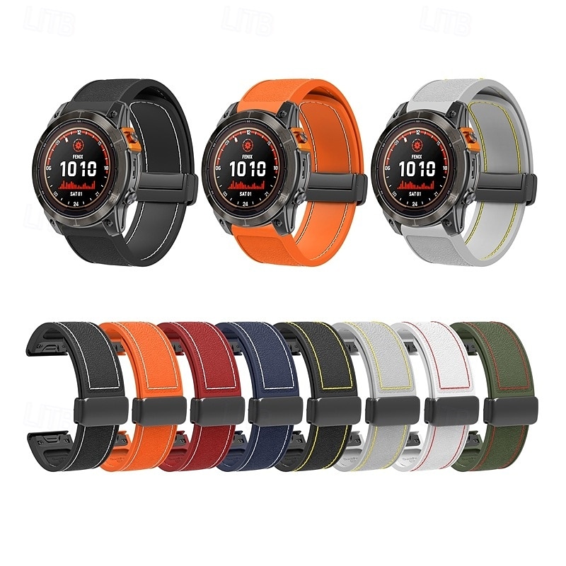 Uhrenarmband für Garmin Fenix 8 47mm 51mm 7X 6 6X Pro Epix Pro Instinct 2X Approach S70 S62 S60 Forerunner 955 945 Epix Marq Descent Quatix 22mm 26mm Edelstahl Silikon Ersatz Gurt Schnellspanner 2025 - $15.99 –P1