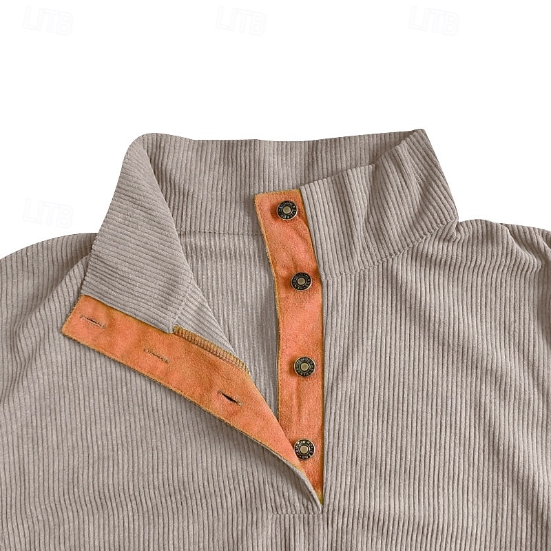 Per uomo Maglia Tuta da Ginnastica Set di abiti Collo alla coreana All'aperto Quotidiano Sportivo Coulisse Tasca Blocco di colori Nero Blu marino Marrone Poliestere Velluto a coste Abbigliamento del 2026 a $55.99 –P7