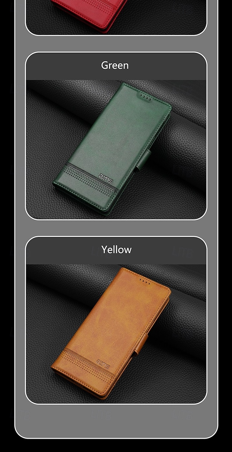 Phone Case For Samsung Galaxy Z Fold 7 Z Fold 6 Z Fold 5 Z Fold 4 Back Cover Card Slot Shockproof Retro TPU PU Leather 2025 - $13.99 –P10