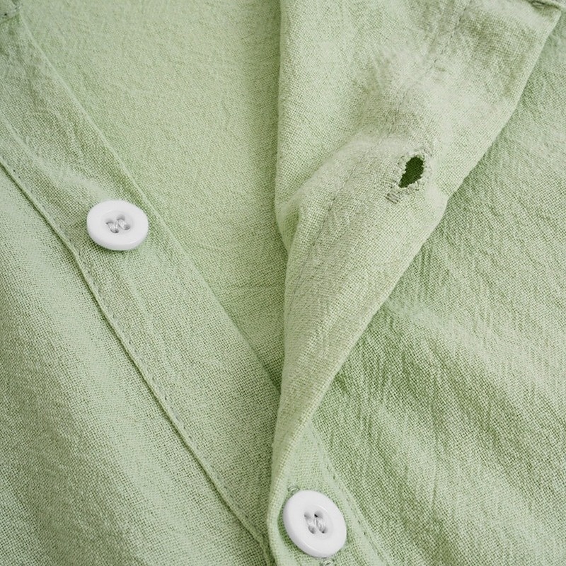 Per uomo Camicia di lino Camicia Estiva Abbigliamento da spiaggia Camicia con Bottoni Semplice Vacanza Crociera Nero Bianco Verde chiaro Rosa Manica Corta Collo ripiegato Estate Abbigliamento del 2025 a $20.99 –P5