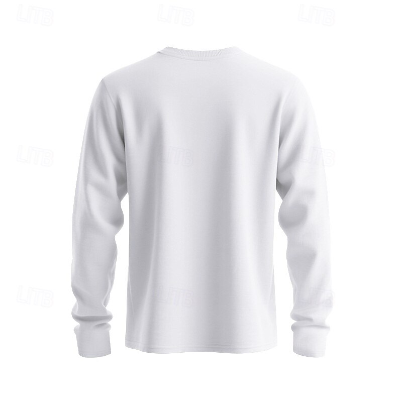 Pánské Tričko Tričko Henley Trička Tričko Top Dlouhý rukáv Henley Jaro Podzim Bez vzoru Módní Designové Základní Knoflíky Dovolená ulice Jdeme ven Bílá Top tričko pro muže 2026 - $20.99 –P6